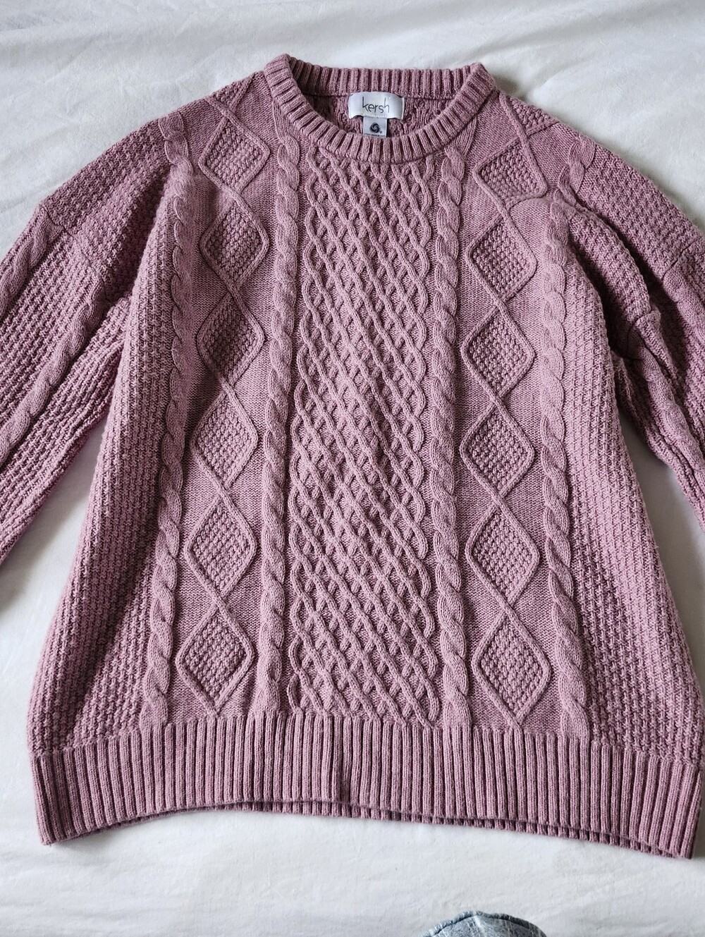 Kersh Merino Wool Cotton Blend Knit Sweater - Picture 3 of 9